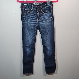 American Eagle Outfitters AEO Denim X Dark Blue Skinny Jeans